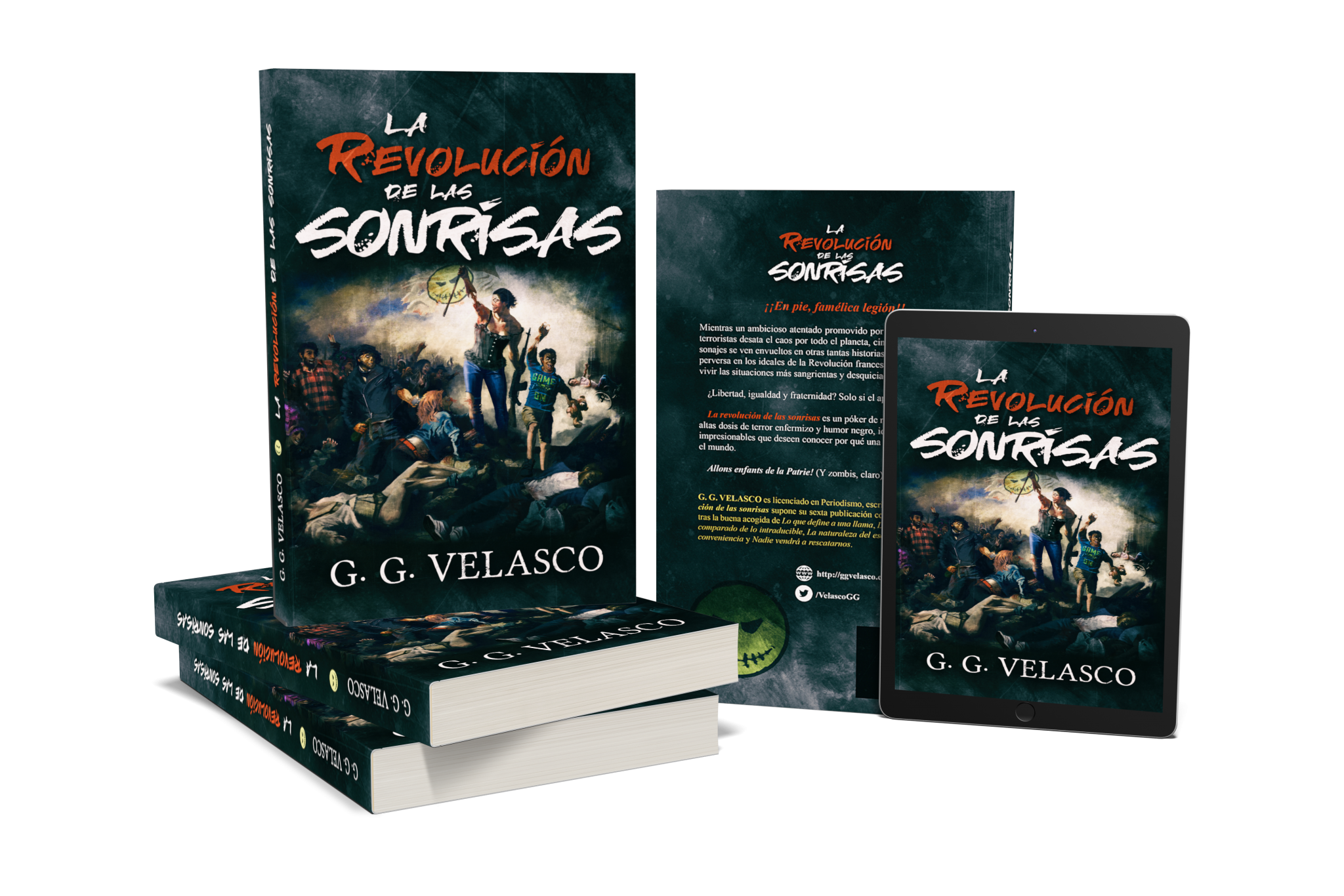 La revolución de las sonrisas es un libro de relatos de terror y zombies del escritor G.G. Velasco